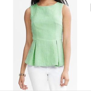 Mint green peplum Banana Republic top